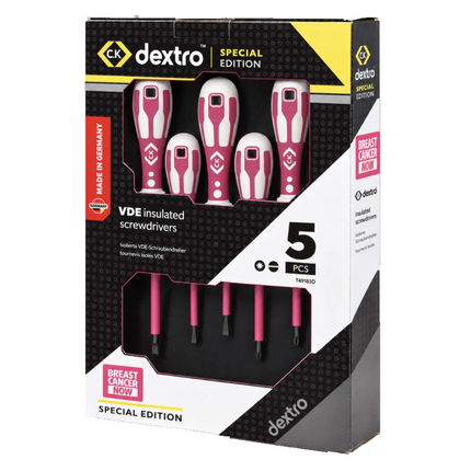 CK T49183D-PINK Special Edition Dextro VDE Screwdriver Set of 5 - Pink