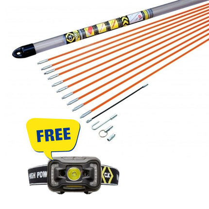 CK T5410AVI3 Mighty Rod Cable Set 10m FREE USB Head Torch
