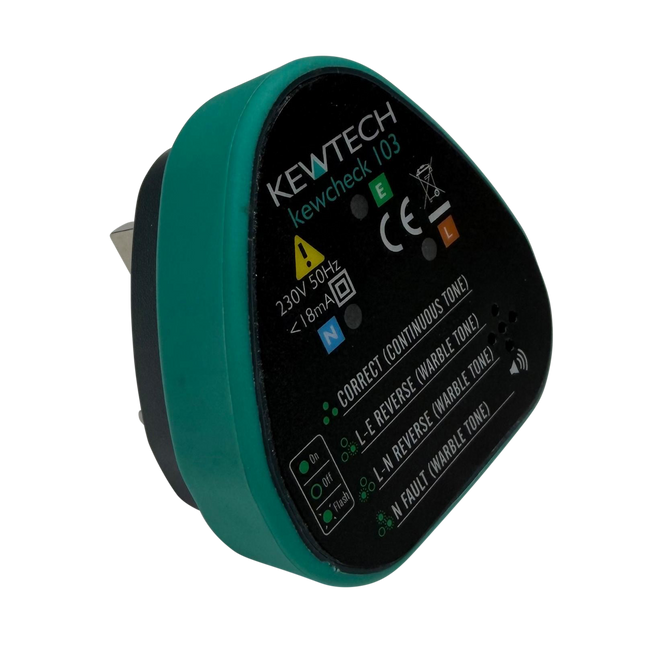Kewtech KEWCHECK103 Socket Tester Audible