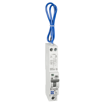Lewden Double Pole 1 Module B Curve 6kA 30mA AFDD Combined RCBO