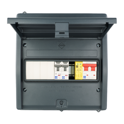 Lewden HPPO-07MG-A IP65 7 Way Air Source Heat Pump (ASHP) Consumer Unit with 2x RCBOs and SPD