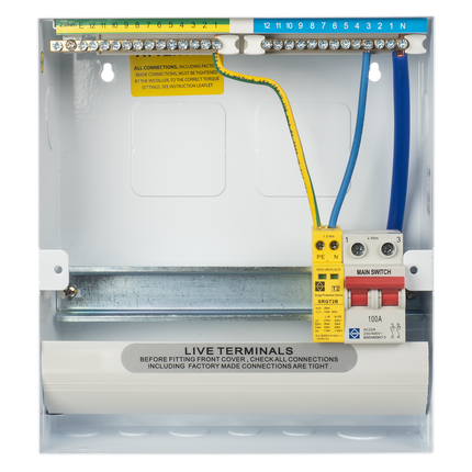 Lewden PRO-R08W-R1S 7 Way RCBO Consumer Unit with Surge Protection