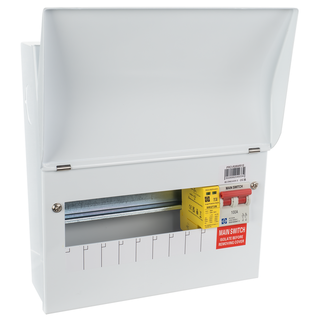 Lewden PRO-R08W-R1S 7 Way RCBO Consumer Unit with Surge Protection
