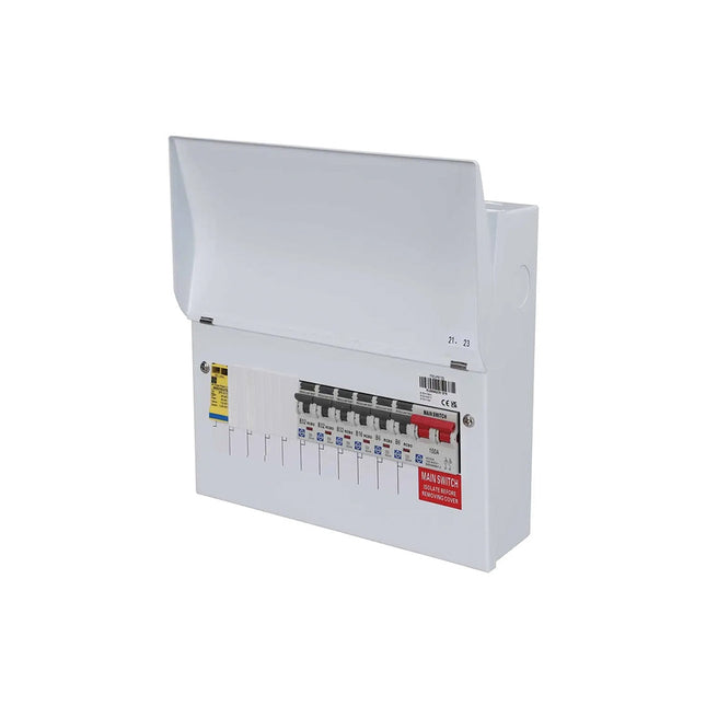 Lewden PRO-R10W-P1S 9 Usable Way RCBO Populated Consumer Unit with SPD