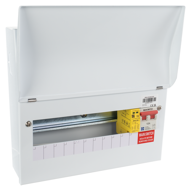 Lewden PRO-R10W-R1S 9 Way RCBO Consumer Unit with Surge Protection