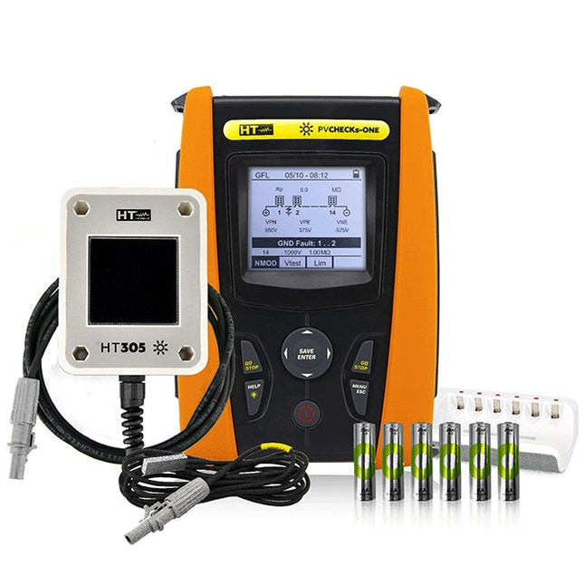 TIS PVCHECKSONEPLUS Solar Commissioning Tester 1000V 30Amp Complete With SOLAR03 Irradiance Meter & HT305 Reference Cell